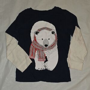 Carters Boys Polar Bear Winter Long Thermal Sleeved Shirt Size 5